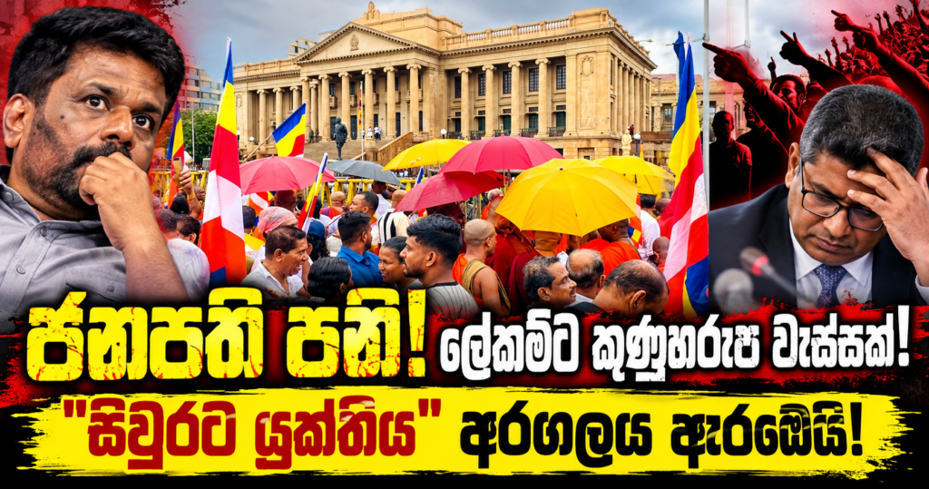 Sri Lankan Protest News Collage